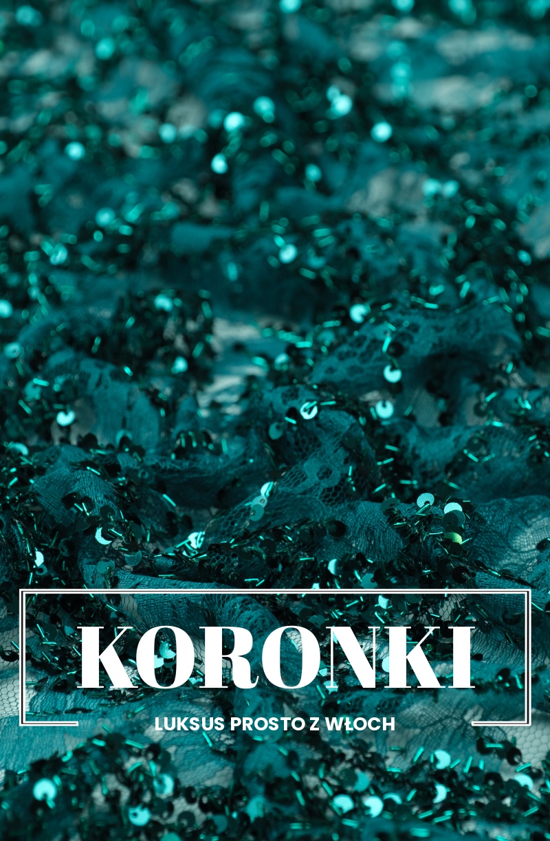 Włoskie tkaniny cekiny i koronki na sukienki - Sklep z materiałami i tkaninami