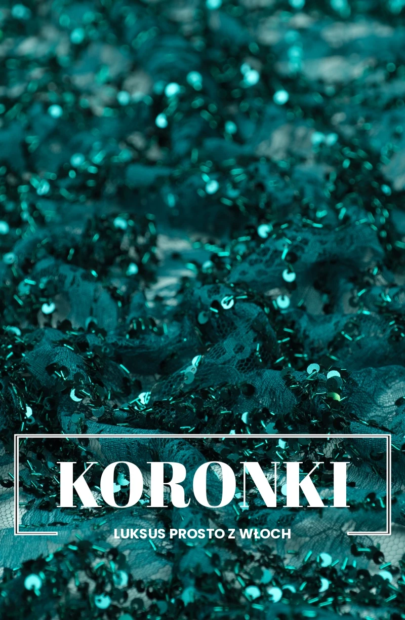 Włoskie tkaniny cekiny i koronki na sukienki - Sklep z materiałami i tkaninami