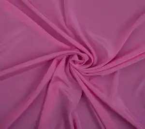 Krepa jedwabna - różowa - resztka 100 x 140 cm 