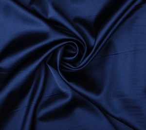 Satyna jedwabna z elastanem - navy blue