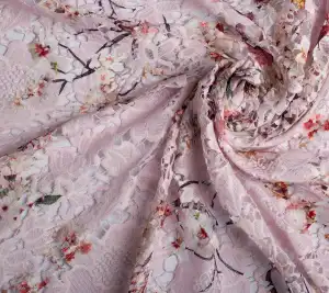 Koronka różowa gipiura 