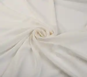 Materiał biały jedwab - krepa podwójna Cady elastyczna