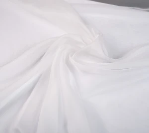 Organza jedwabna - biała