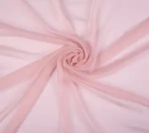 Muślin jedwabny - różowy Resztka 43 cm x 137 cm