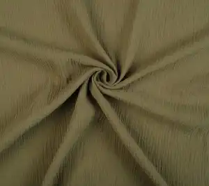 Włoski muślin bawełniany - khaki