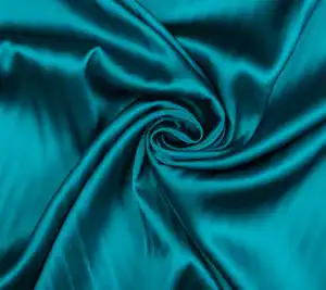 Satyna jedwabna z elastanem w kolorze turkusowym