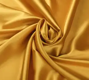 Satyna jedwabna z elastanem - jesienne złoto