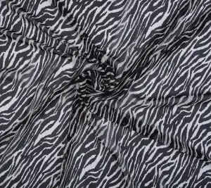 Szyfon jedwabny zebra Resztka 35 cm x 140 cm