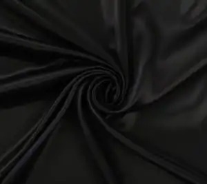 Jedwabna satyna z elastanem czarna