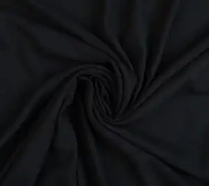 Tkanina krepa wiskozowa sukienkowa nasycona czerń 