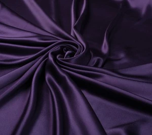 Satyna Wiskozowa Ecovero - ciemny fiolet Resztka 20 cm x 148 cm