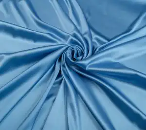 Satyna jedwabna z elastanem - błękit królewski Resztka 20 cm x 140 cm