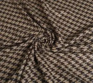 Chanelka płaszczowa – pepitka brąz Resztka 58 cm 145 cm