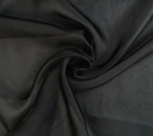 Organza jedwabna czarna
