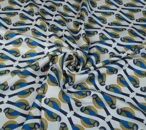 Jedwabny twill drukowany – sikorki