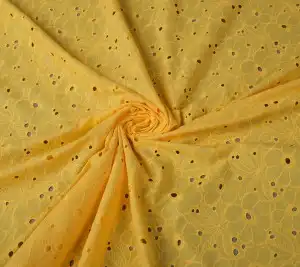Batyst bawełniany haftowany – soczyste mango