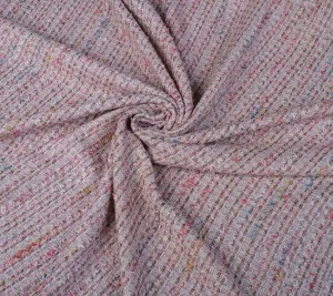 Chanelka wełniana – różowa multicolor 