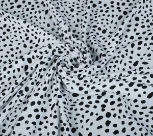 Wiskoza sukienkowa – nieregularne kropki Resztka 120 cm x 150 cm