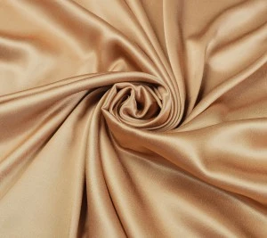 Satyna Wiskozowa Ecovero - kolor camel Resztka 26 cm x 140 cm