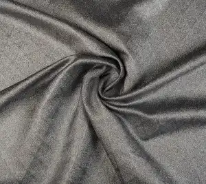 Żakard jedwabny elastyczny srebrny Resztka 17 cm x 155 cm