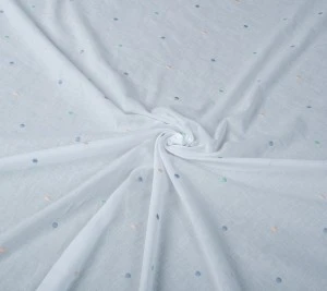 Bawełna koszulowa kreszowana premium – pastel dots Resztka 125 cm x 132 cm
