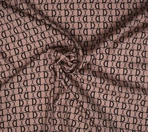 Satyna jedwabna z elastanem w stylu Dior – sygnatury cielisty beż 