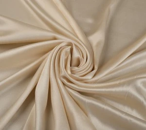 Satyna Wiskozowa Ecovero - kolor ecru resztka 85 cm x 145 cm