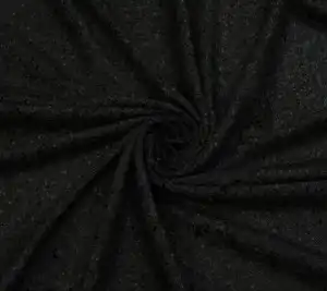 Włoska chanelka wiskoza z wełną – czarna