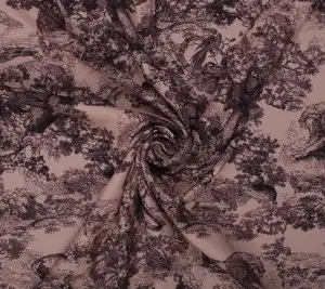 Satyna jedwabna z elastanem w stylu Dior – brudny róż