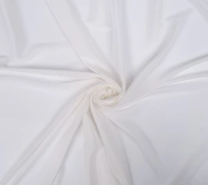 Krepdeszyn jedwabny - Biały