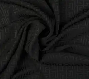Wiskoza żakardowa czarna - sygnowana Balmain Resztka 50 cm x 125 cm