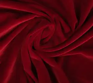  Aksamit bawełniany - głęboki czerwony Resztka 140 cm x 154 cm