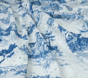 Włoska bawełna ażurowa z haftem - szkic