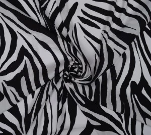 Satyna jedwabna matowa - zebra 