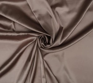 Satyna jedwabna z elastanem – Dusty Cocoa