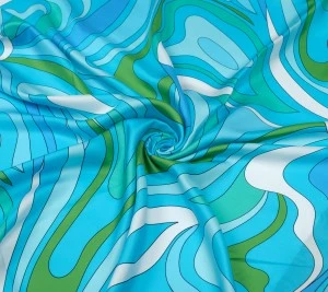 Jedwab Twill 100% – Morska Głębia i Luksusowy Blask