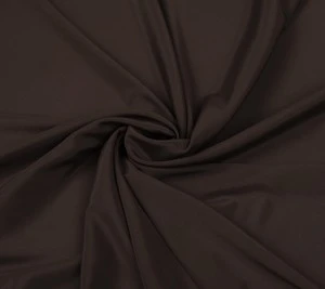 Włoski Jedwabny Krepdeszyn – Czekoladowy Brąz 100% Jedwab 