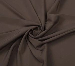 Włoski Jedwabny Krepdeszyn – Ciepły Brąz 100% Jedwab