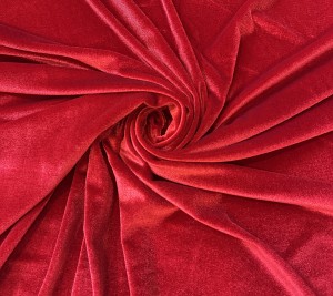Welur elastyczny nasycona czerwień