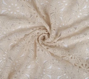 Ekskluzywna koronka bawełniana z cekinami