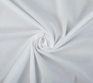 Popelina bawełniana - 100% bawełna - zimny biały Resztka 55 cm x 140 cm