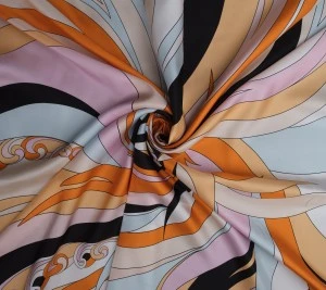 Jedwab twill drukowany - vintage 