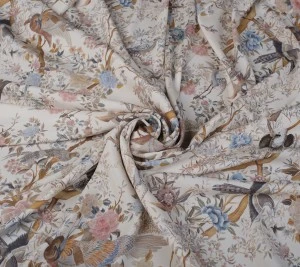 Satyna jedwabna z elastanem  - raj 