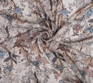 Satyna jedwabna z elastanem  - raj 