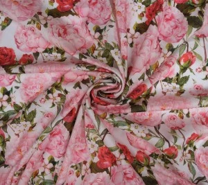 Batyst bawełniany Premium - kwiaty 