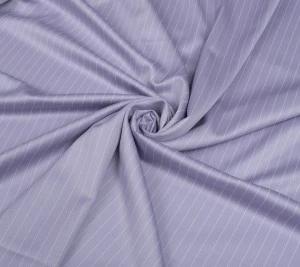 Włoska wełna w paski lawendowa - Haute Couture