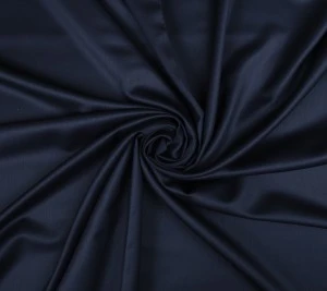 Wełna kostiumowa double face - głeboki granat Resztka 50 cm x 150 cm