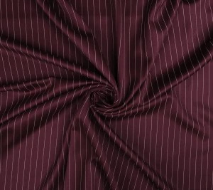 Włoska wełna w paski bordo - Haute Couture Resztka 70 cm x 145 cm