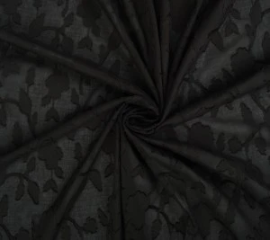 Bawełna fil coupe - czarna Resztka 47 cm x 148 cm