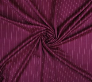 Włoska wełna w paski fuksja - Haute Couture Resztka 160 cm x 145 cm